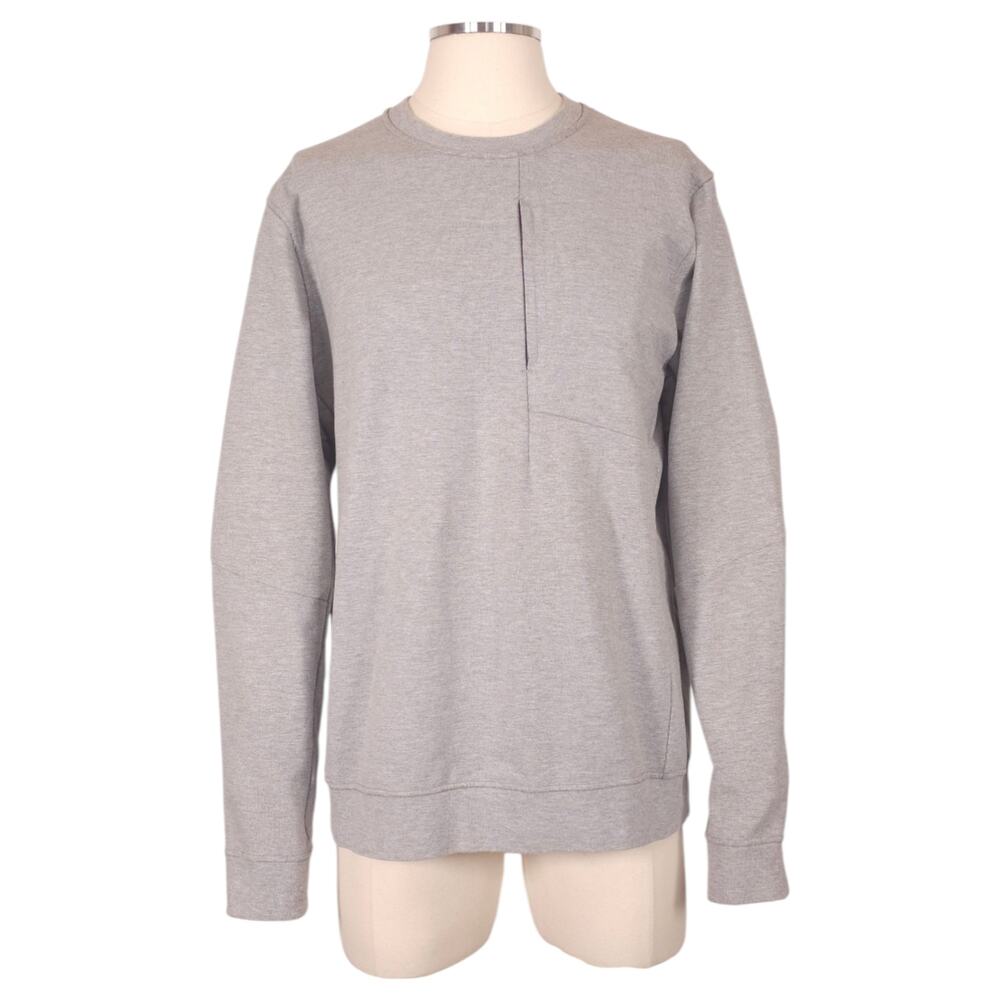 Lululemon City Sweat Crew Heathered Medium Grey Sz Extra Large